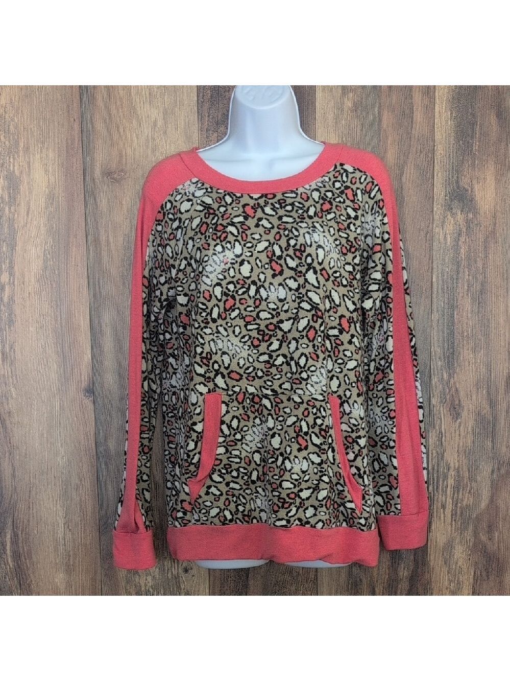 ODDY Patterned Long Sleeve Sweatshirt Style TopM                            D367